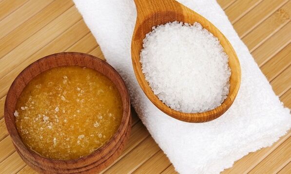 Miel y comida Salt las articulaciones de la rodilla
